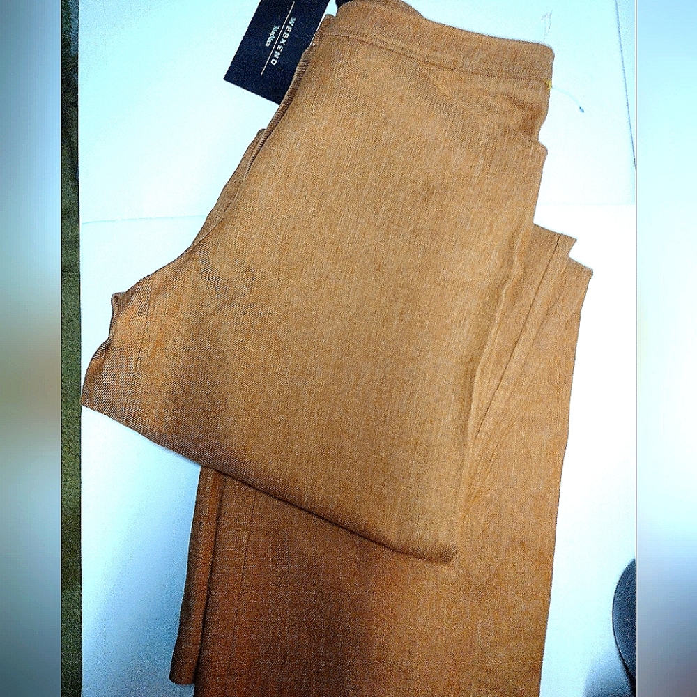 MAXMARA WEEKEND SLACKS/TROUSERS BURNT ORANGE SIZE 10,